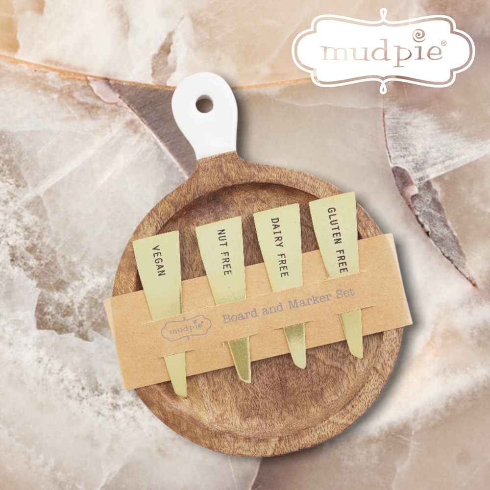 Mud Pie Serving Board & Food Marker Set